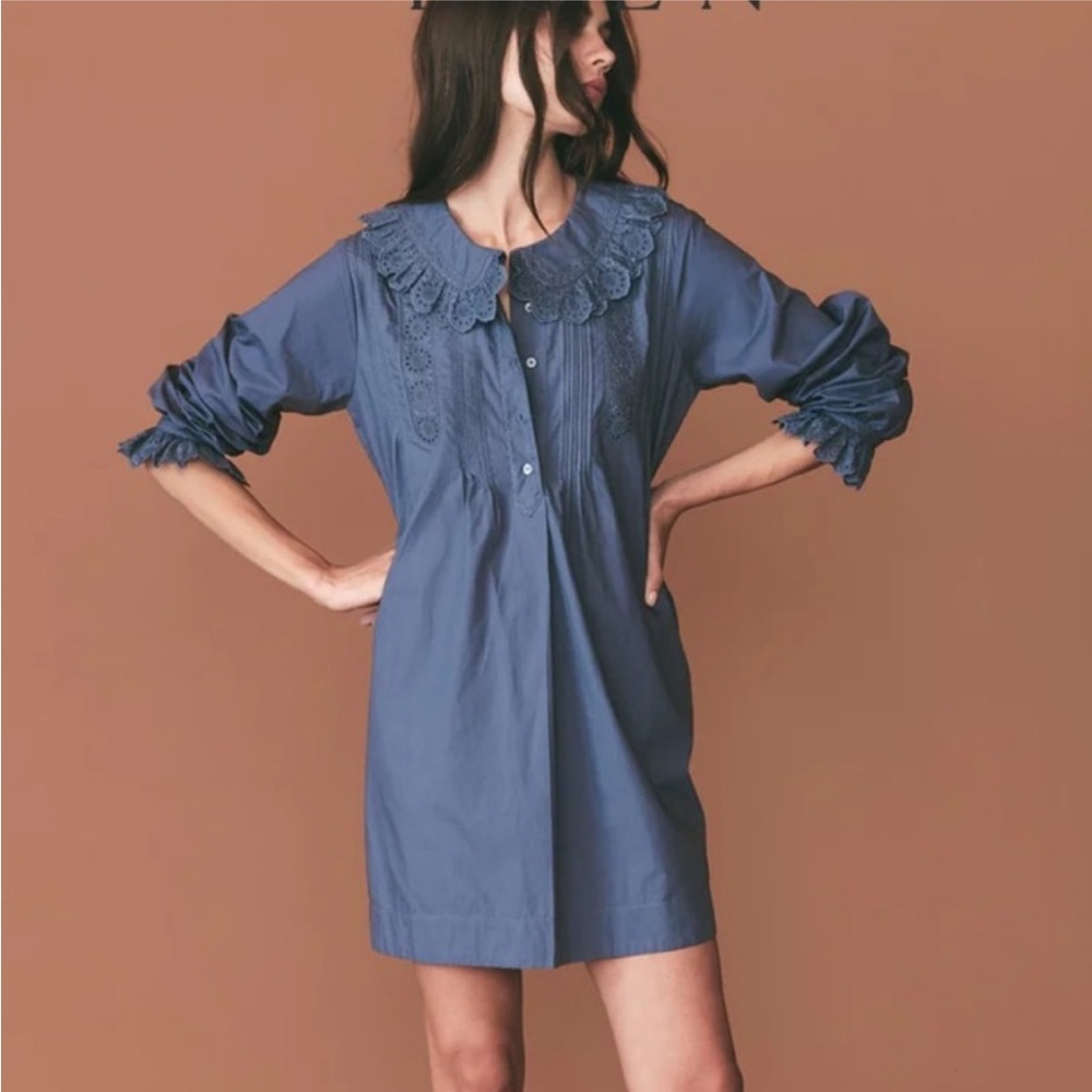 DOÊN Nerona Atlantic Blue Shirt Dress